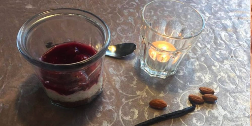 lækker ris a la mande kage med bastognebund